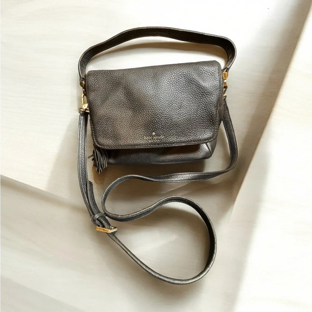 Kate Spade black shoulder/ crossbody pebble leather bag
